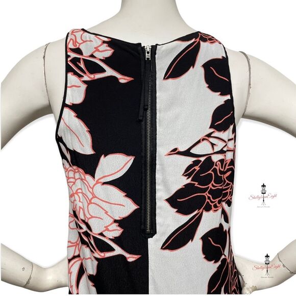 ANTHROPOLOGIE Maeve Photoflora Color Block Mixed Print Floral Dress 0 2 XS CuTE! - Picture 9 of 16